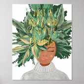 Gewoon een meisje dat van Plant houdt | Crazy Plan Folie Afdrukken (Voorkant)