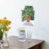 Gewoon een meisje dat van Plant houdt | Crazy Plan Folie Afdrukken (Laag (Keuken))