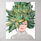 Gewoon een meisje dat van Plant houdt | Crazy Plan Folie Afdrukken (Voorkant)