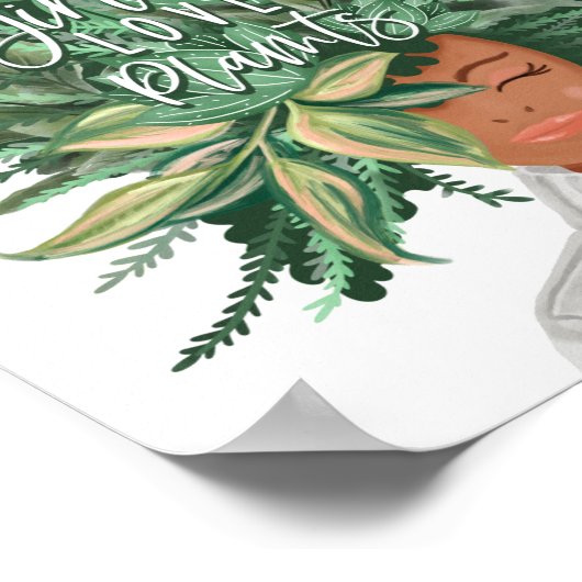 Gewoon een meisje dat van Plant houdt | Crazy Plan Poster (Hoek)