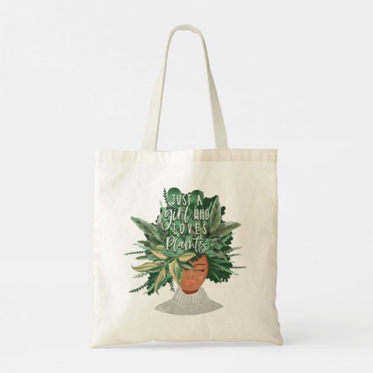 Gewoon een meisje dat van Plant houdt | Crazy Plan Tote Bag (Achterkant)