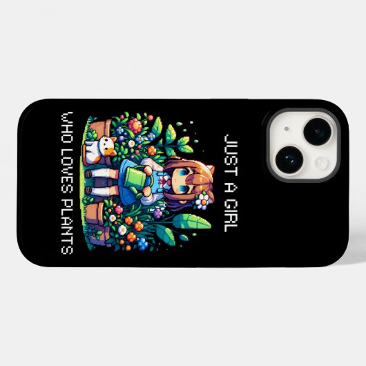 Gewoon een meisje dat van Planten houdt Case-Mate iPhone Case (Achterkant (horizontaal))