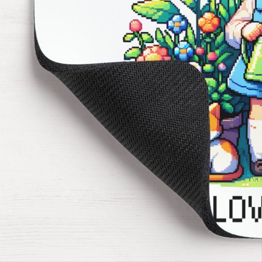 Gewoon een meisje dat van Planten houdt Muismat (Hoek)