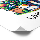 Gewoon een meisje dat van Planten houdt Poster (Hoek)