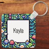 Gewoon een meisje dat van Planten houdt Sleutelhanger (Achterkant)