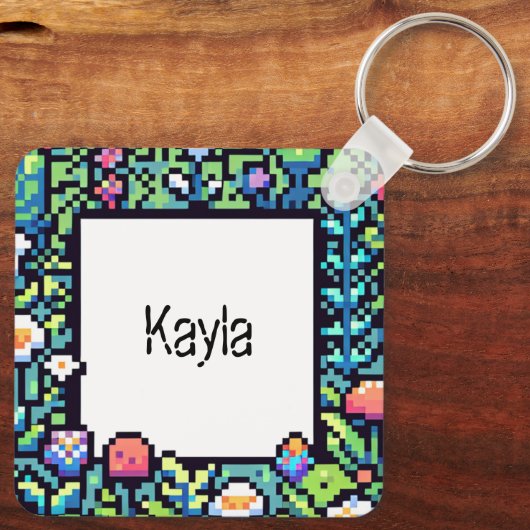 Gewoon een meisje dat van Planten houdt Sleutelhanger (Achterkant)