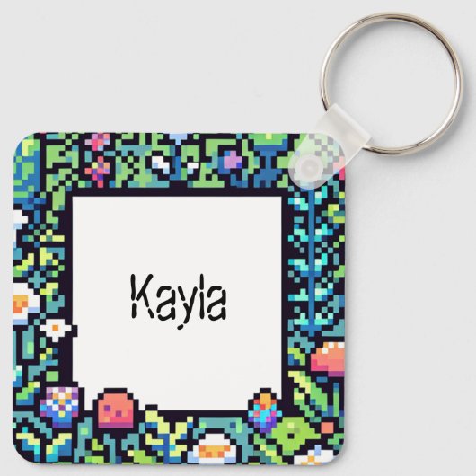 Gewoon een meisje dat van Planten houdt Sleutelhanger (Achterkant)