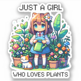 Gewoon een meisje dat van Planten houdt Sticker