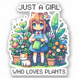 Gewoon een meisje dat van Planten houdt Sticker