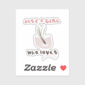 Gewoon een meisje dat van Planten Plantas Air Plan Sticker (Vel)