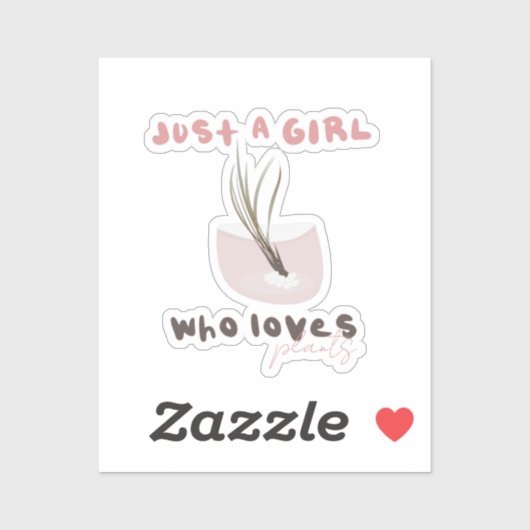 Gewoon een meisje dat van Planten Plantas Air Plan Sticker (Vel)