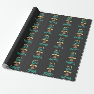 Gewoon een meisje dat van Platypus Zoology Mammal Cadeaupapier