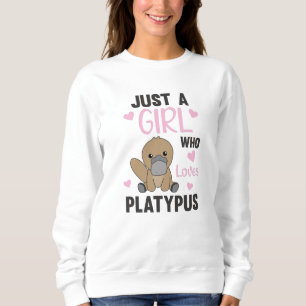 Gewoon een meisje dat van platypussen houdt, zoete trui