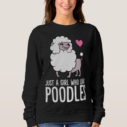 Gewoon een meisje dat van poedelhonden houdt trui (Voorkant)