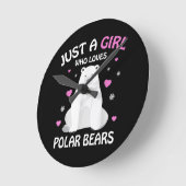 Gewoon een meisje dat van Polaire Beren houdt, Bee Ronde Klok (Hoek)