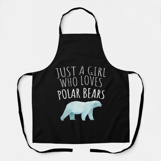 Gewoon een meisje dat van Polar Beren Dierenvriend Schort (Voorkant)