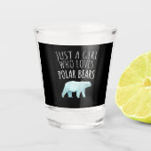 Gewoon een meisje dat van Polar Beren Dierenvriend Shot Glas (Voorkant)