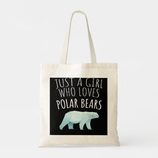 Gewoon een meisje dat van Polar Beren houdt_Polar  Tote Bag (Achterkant)
