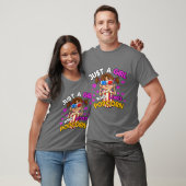 Gewoon een meisje dat van popcorn houdt grappig t-shirt (Unisex)