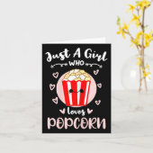 Gewoon een meisje dat van Popcorn houdt Kaart (Gele Bloem)