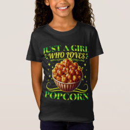 Gewoon een meisje dat van popcorn houdt t-shirt