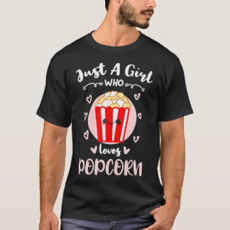 Gewoon een meisje dat van Popcorn houdt T-shirt