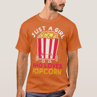 Gewoon een meisje dat van Popcorn houdt T-shirt