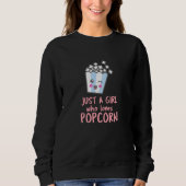 Gewoon een meisje dat van Popcorn houdt Trui (Voorkant)