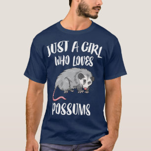 Gewoon een meisje dat van Possum Animal Gift houdt T-shirt