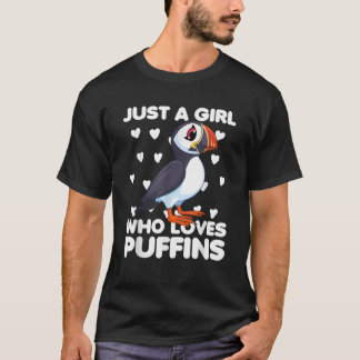 Gewoon een meisje dat van Puffins houdt T-shirt