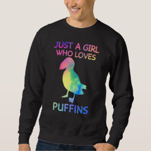 Gewoon een meisje dat van Puffins houdt Trui