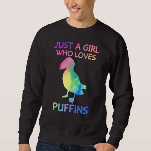 Gewoon een meisje dat van Puffins houdt Trui (Voorkant)
