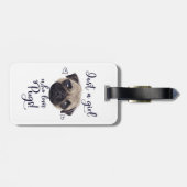 Gewoon een meisje dat van pugs houdt bagagelabel (Achterkant horizontaal)