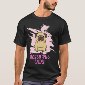 Gewoon een meisje dat van Pugs houdt, leuke waterv T-shirt