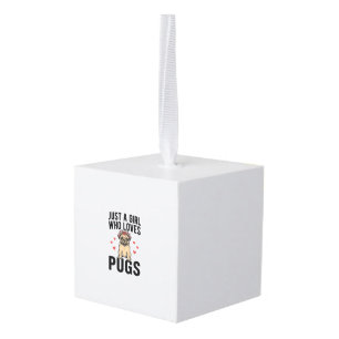 Gewoon Een Meisje Dat Van Pugs Houdt Vintage Hond  Decoratie