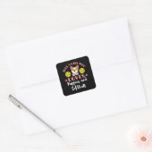 Gewoon een meisje dat van Puppies houdt en Softbal Vierkante Sticker (Envelop)