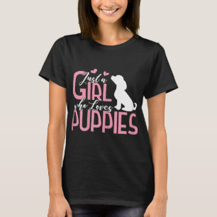 Gewoon een meisje dat van Puppies houdt, Puppy Hon T-shirt