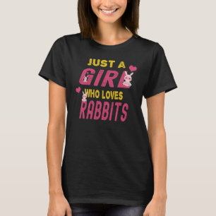 Gewoon een meisje dat van Rabbits Bunny Lover Gift T-shirt