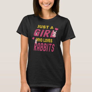 Gewoon een meisje dat van Rabbits Bunny Lover Gift T-shirt