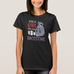 Gewoon een meisje dat van Raccoons houdt, die Pand T-shirt