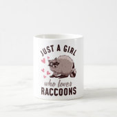 Gewoon een meisje dat van Raccoons houdt Koffiemok (Center)