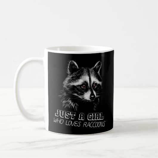 Gewoon een meisje dat van Raccoons houdt Koffiemok (Links)