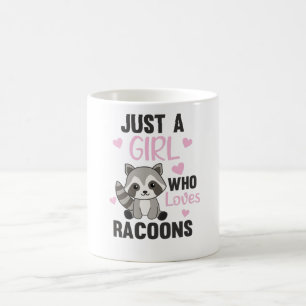 Gewoon een meisje dat van Racoons Kawaii Raccoon h Koffiemok