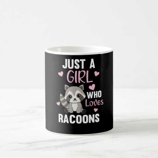 Gewoon een meisje dat van Racoons Kawaii Raccoon h Koffiemok (Center)