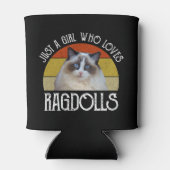 Gewoon een meisje dat van ragdolls houdt blikjeskoeler (Achterkant)