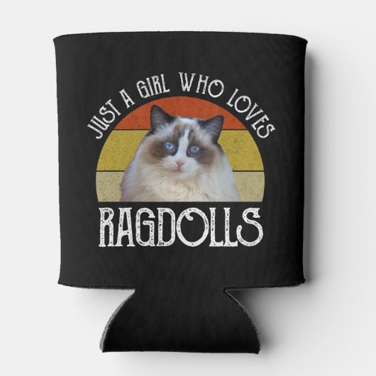 Gewoon een meisje dat van ragdolls houdt blikjeskoeler (Achterkant)