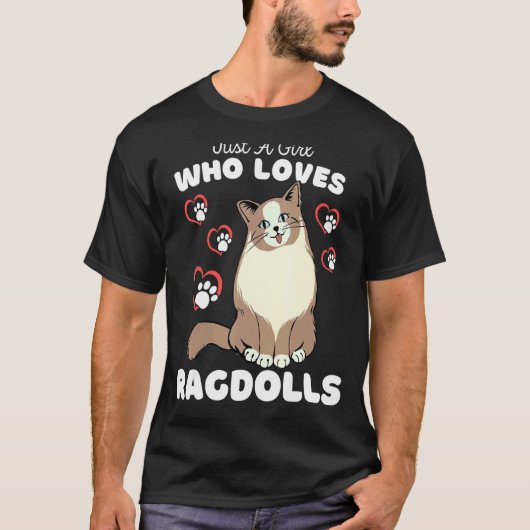 Gewoon een meisje dat van Ragpops houdt, die Kinde T-shirt (Voorkant)