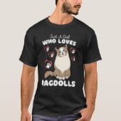 Gewoon een meisje dat van Ragpops houdt, die Kinde T-shirt (Voorkant)