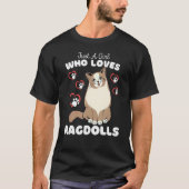 Gewoon een meisje dat van Ragpops houdt, die Kinde T-shirt (Voorkant)