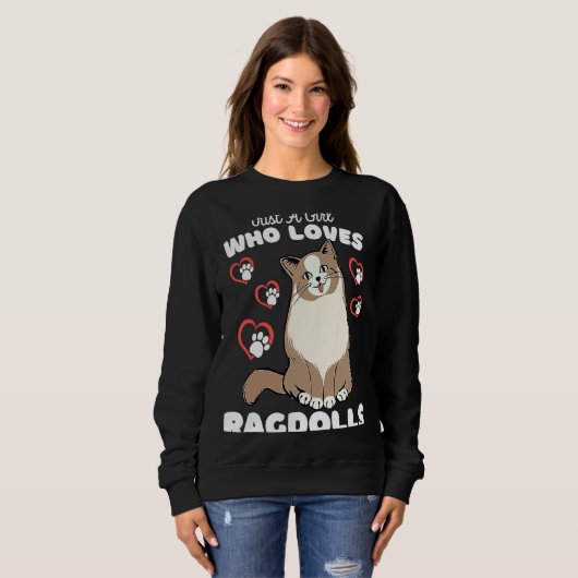 Gewoon een meisje dat van Ragpops houdt, die Kinde Trui (Voorkant volledig)